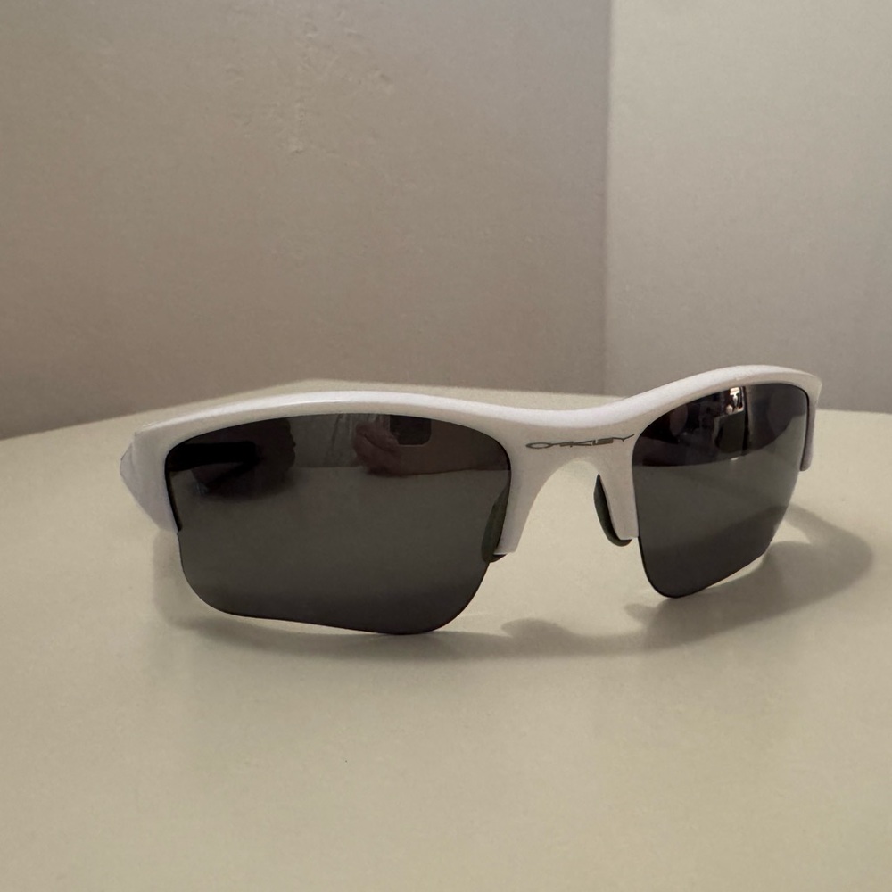 Women's Oakley White Wraparound Sunglasses